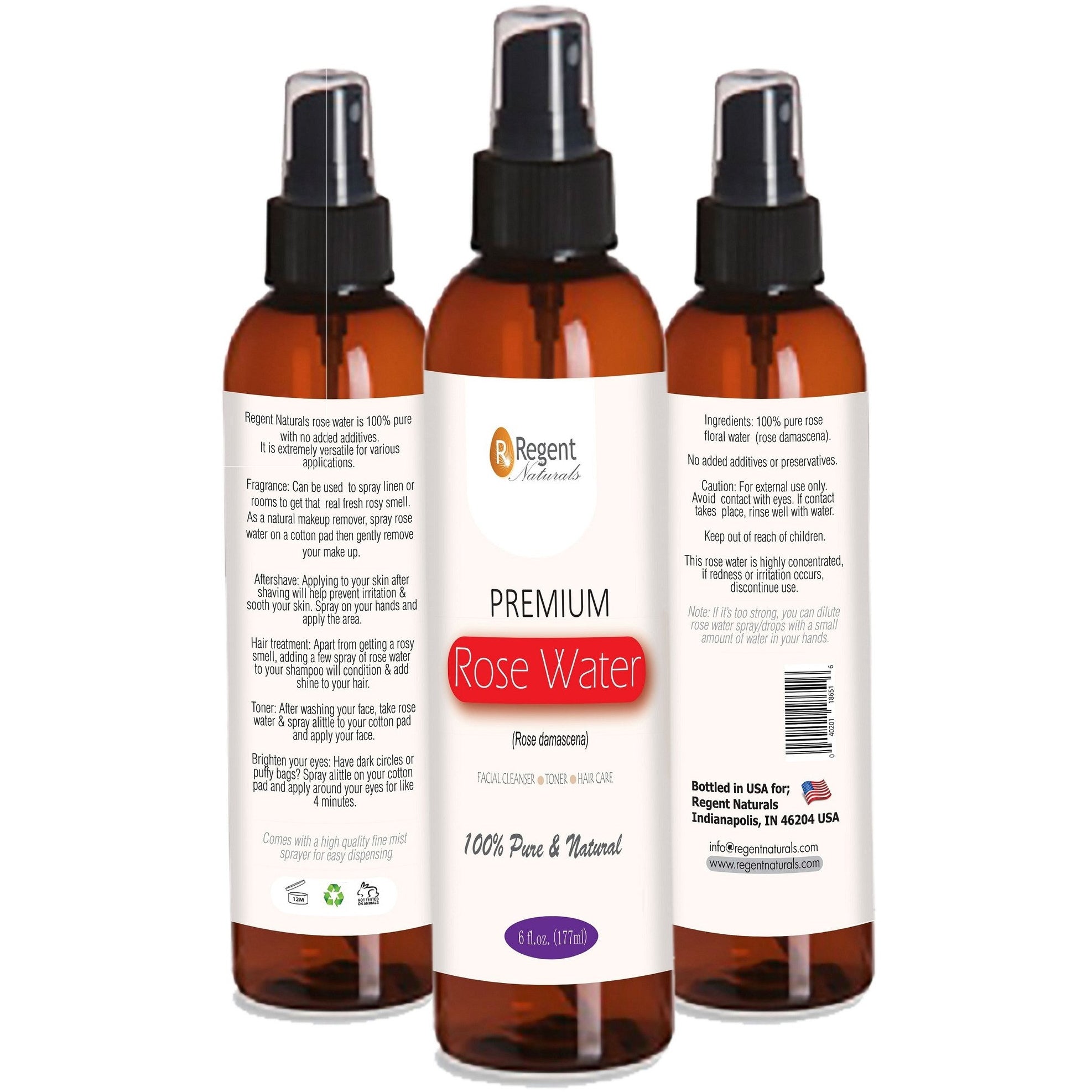 100% Pure Rose Water Spray 6oz.