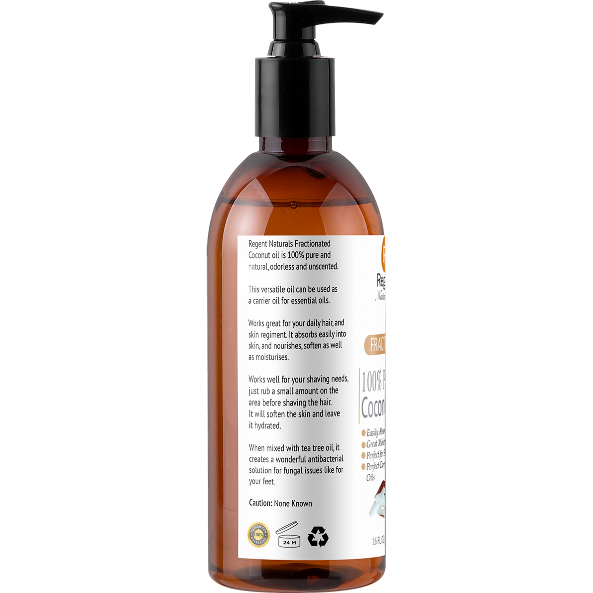 100 % Pure Fractionated Coconut MCT Coconut oil 16oz Unscented. Perfect as Skin moisturizer, hair care & soap making.