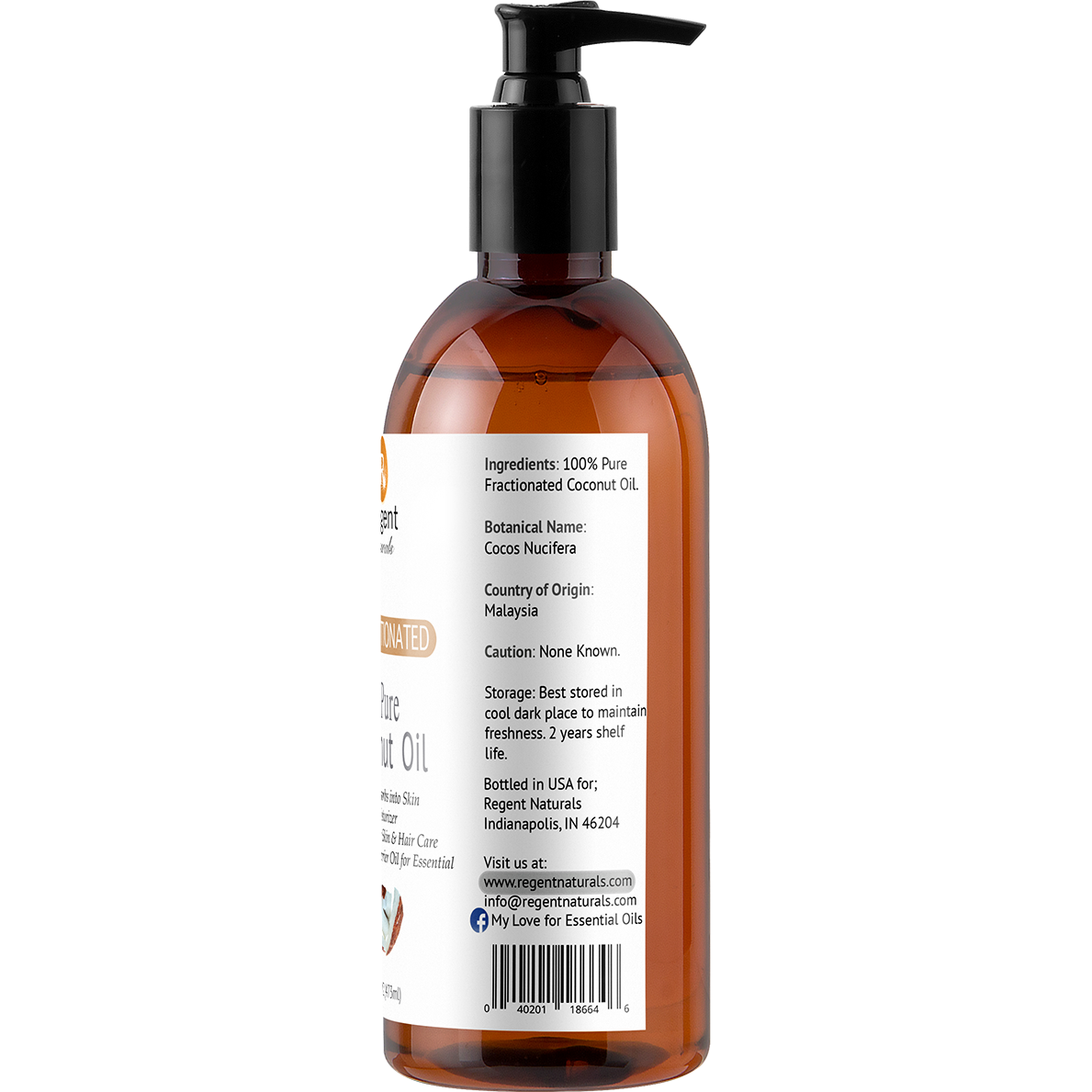 100 % Pure Fractionated Coconut MCT Coconut oil 16oz Unscented. Perfect as Skin moisturizer, hair care & soap making.