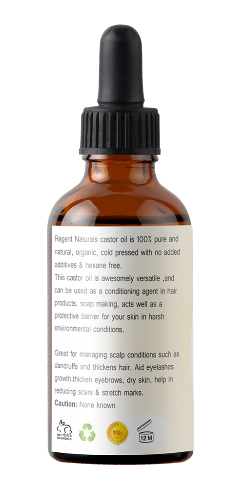 100% Pure Castor Oil USP Grade 60ml(2oz) Hexane Free