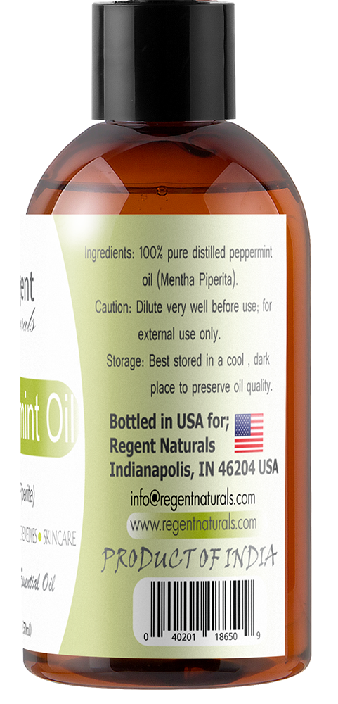 100% Pure Peppermint Oil Organic 50ml + Free Guide.