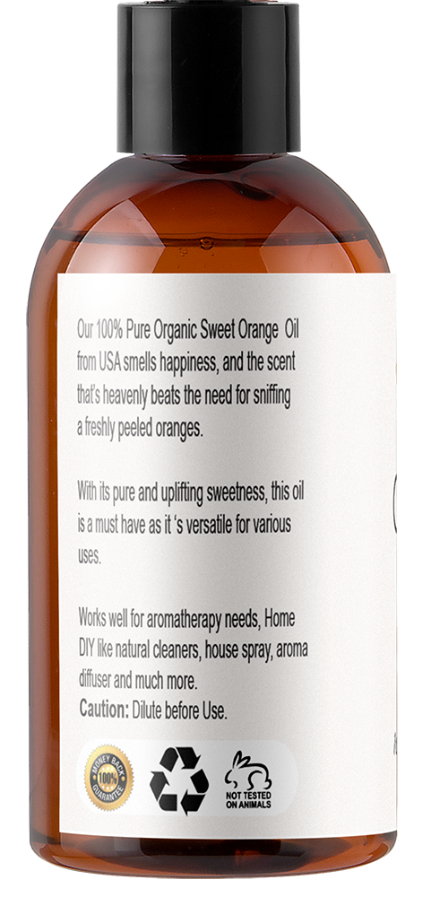 100% Pure Organic Sweet Orange Oil 50ml